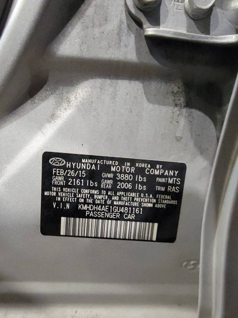 2016 HYUNDAI ELANTRA — 146652 Miles — Lot U481161 — Main - Marhaba Auctions Used Cars - Image 8