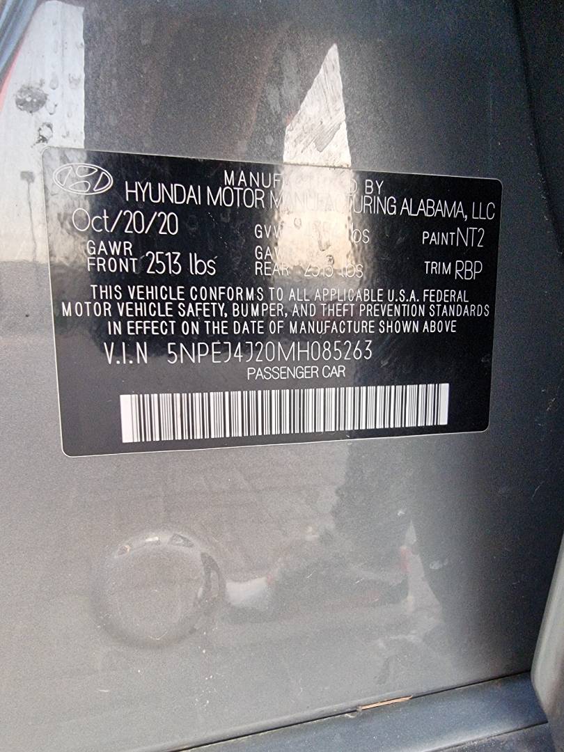 2021 HYUNDAI SONATA — 21881 Miles — Lot H085263 - Marhaba Auctions Used Cars - Image 10