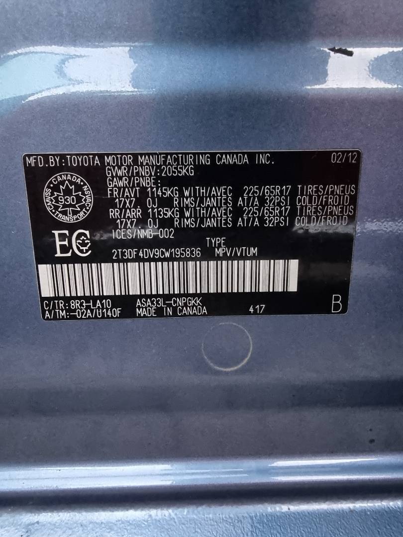 2012 TOYOTA RAV4 — 209233 KM — Lot 215487 — Ind. 12 - Marhaba Auctions Used Cars - Image 10