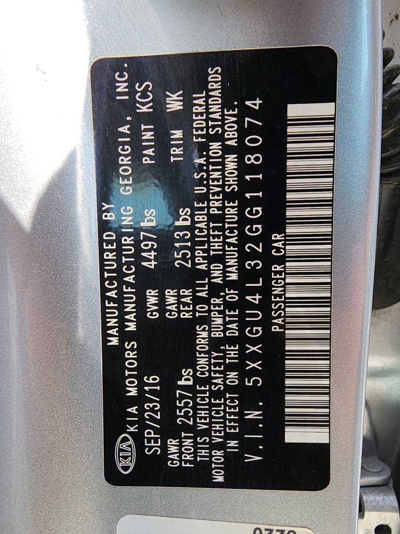 2016 KIA OPTIMA — 73227 Miles — Lot 38327974 - Marhaba Auctions Used Cars - Image 11