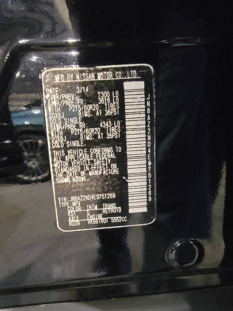 2014 INFINITI QX80 — 145854 Miles — Lot D4E9751269 — Main - Marhaba Auctions Used Cars - Image 9