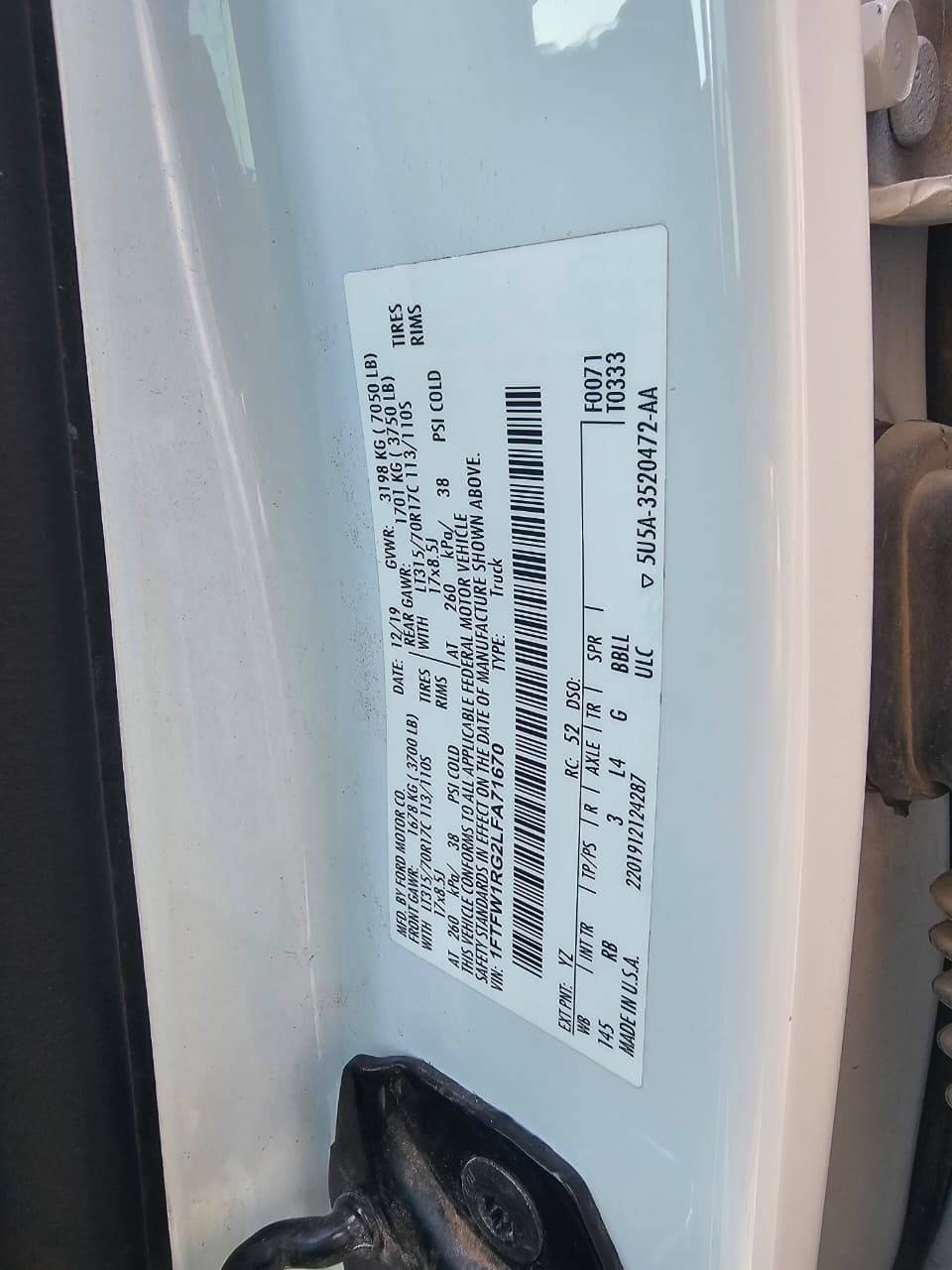 FORD F150 - Raptor 2020 - Marhaba Auction Used Cars - Image 11