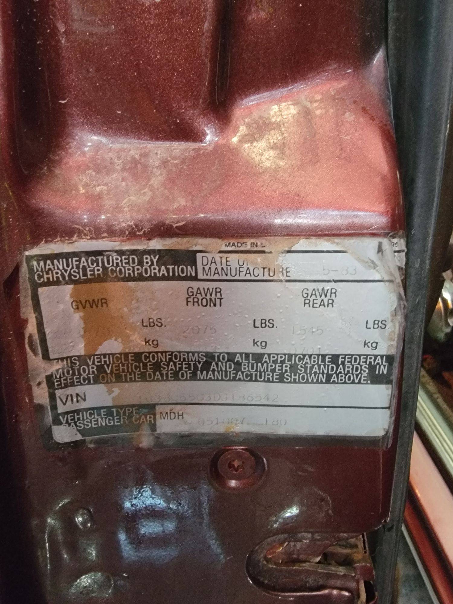 CHRYSLER brawler coupe 1983 - Marhaba Auction Used Cars - Image 10