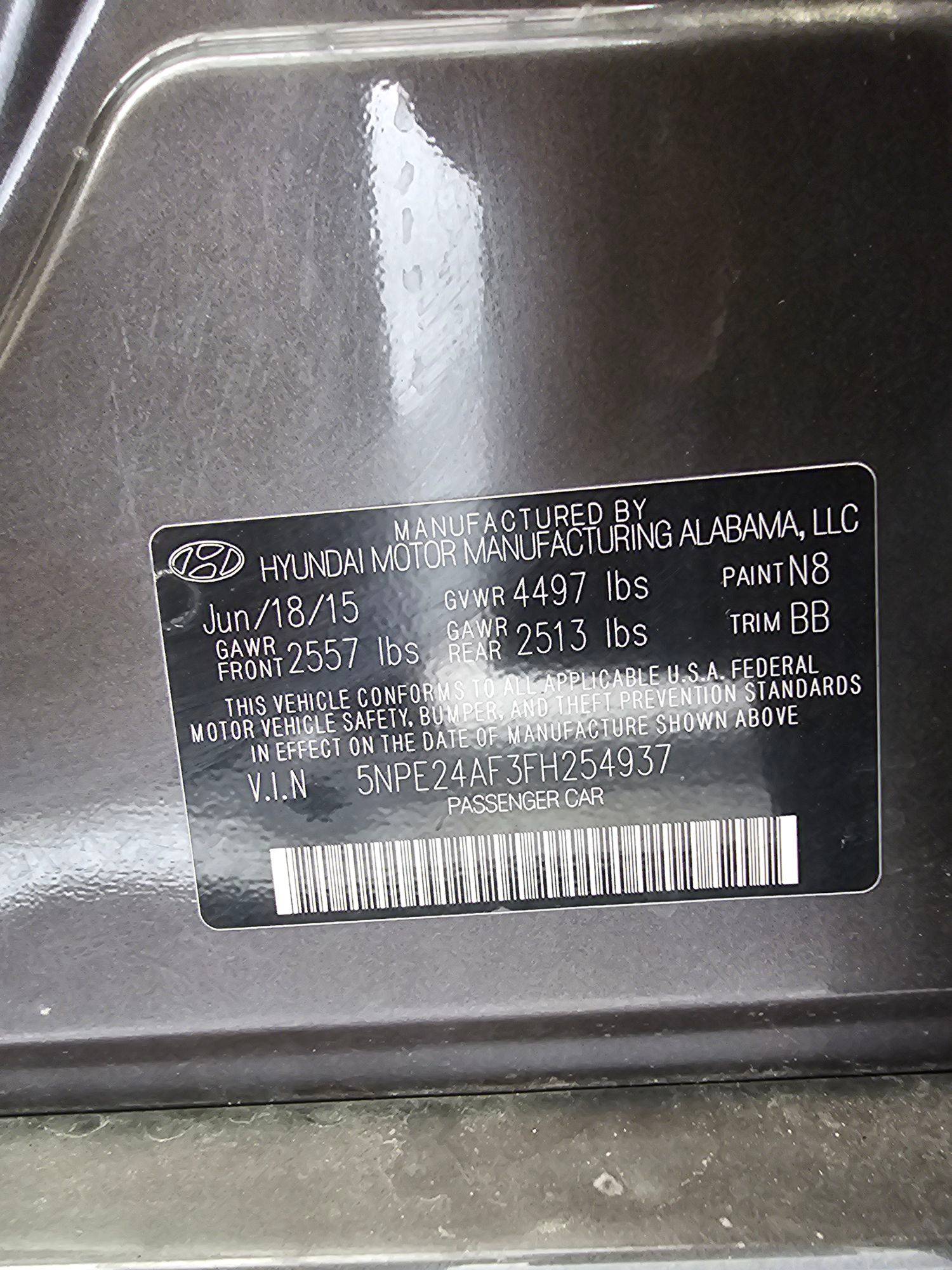 HYUNDAI SONATA 2015 - Marhaba Auction Used Cars - Image 9