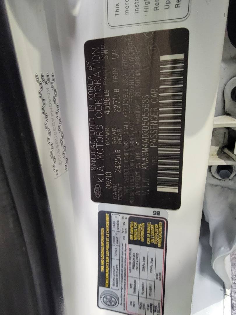 2013 KIA OPTIMA — 117892 Miles — Lot 3D5055933 — Main - Marhaba Auctions Used Cars - Image 10