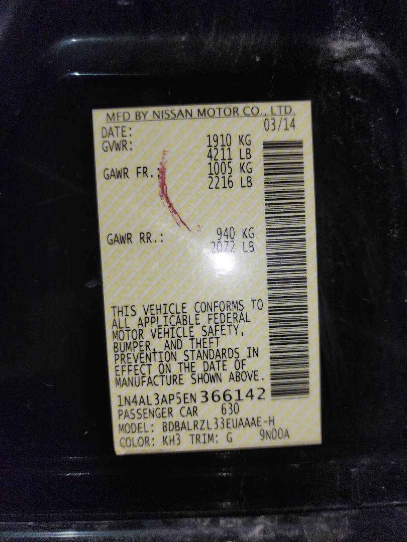 2014 NISSAN ALTIMA — 120019 Miles — Lot 66882713 - Marhaba Auctions Used Cars - Image 6