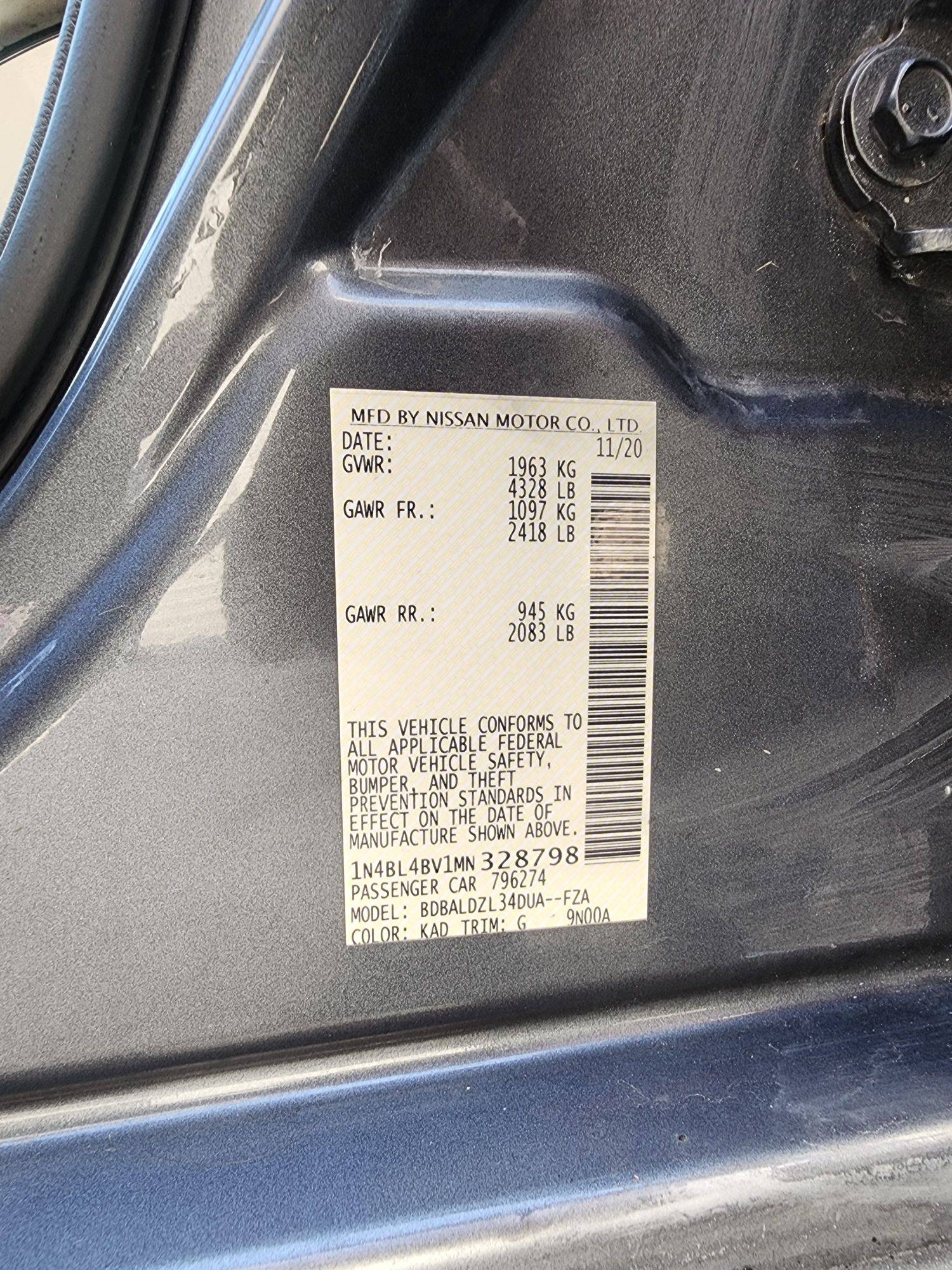 2021 NISSAN ALTIMA — 54223 Miles — Lot 81162724 — Souq - Marhaba Auctions Used Cars - Image 8