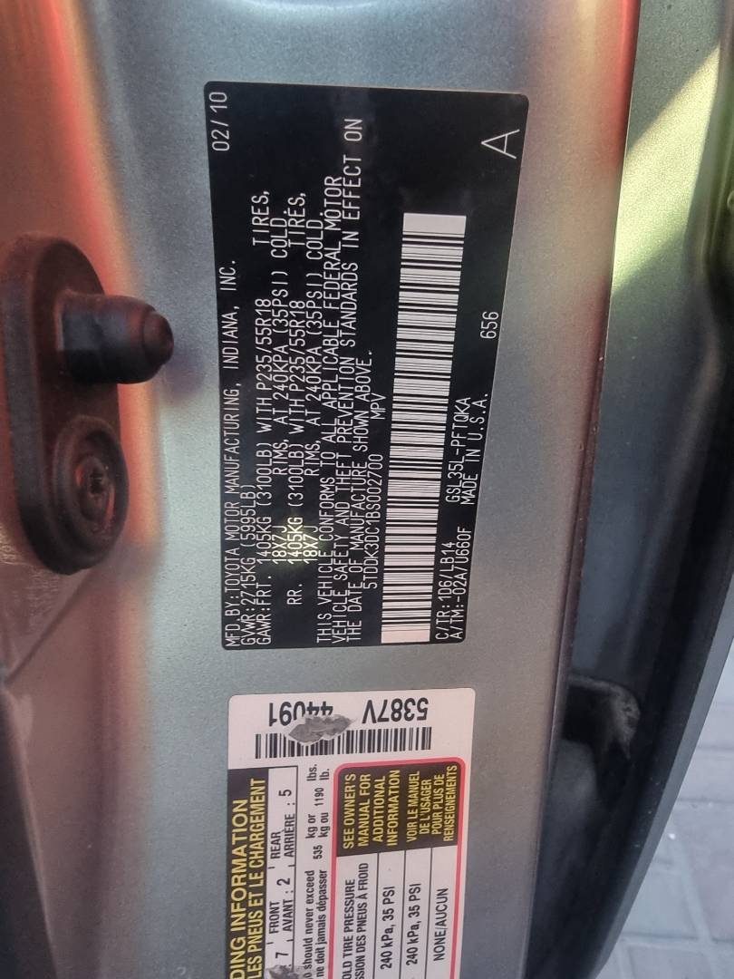 TOYOTA SIENNA 2011 - Marhaba Auction Used Cars - Image 9