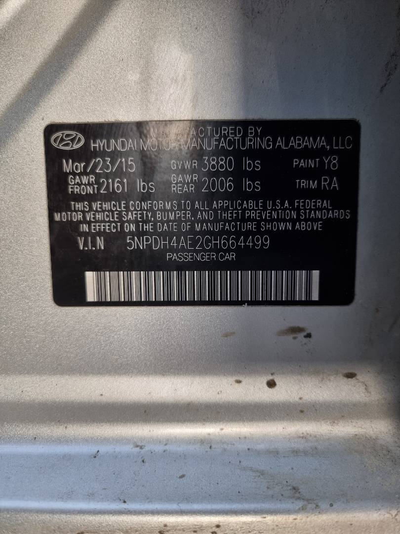 HYUNDAI ELANTRA 2016 - Marhaba Auction Used Cars - Image 8