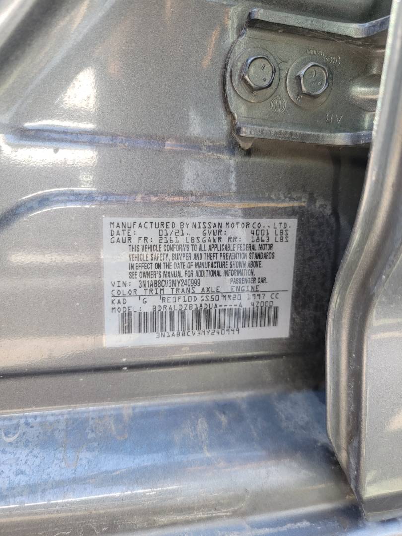 2021 NISSAN SENTRA — 75917 Miles — Lot 240999 — Main - Marhaba Auctions Used Cars - Image 9