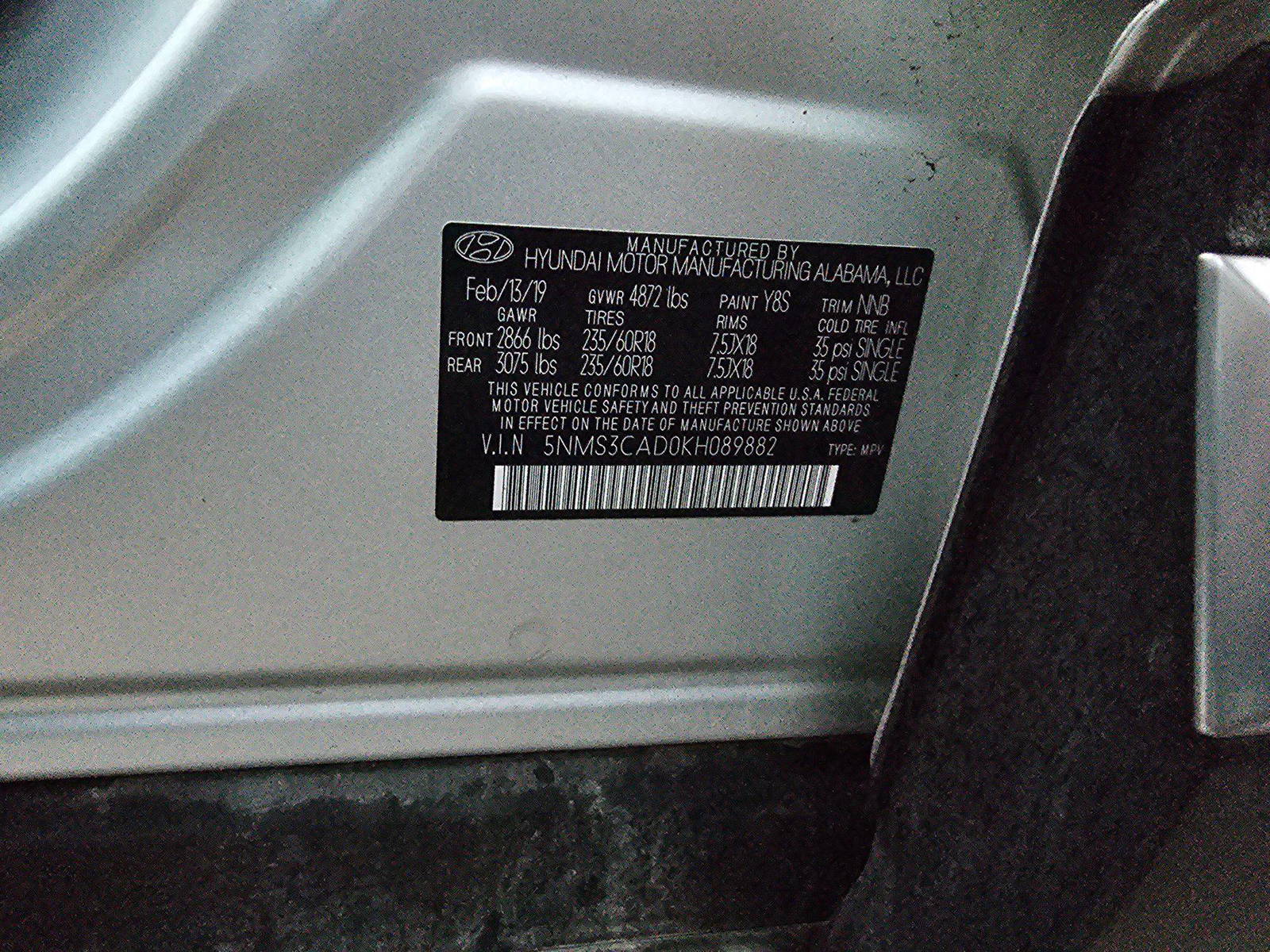 HYUNDAI SANTA FE 2019 - Marhaba Auction Used Cars - Image 9