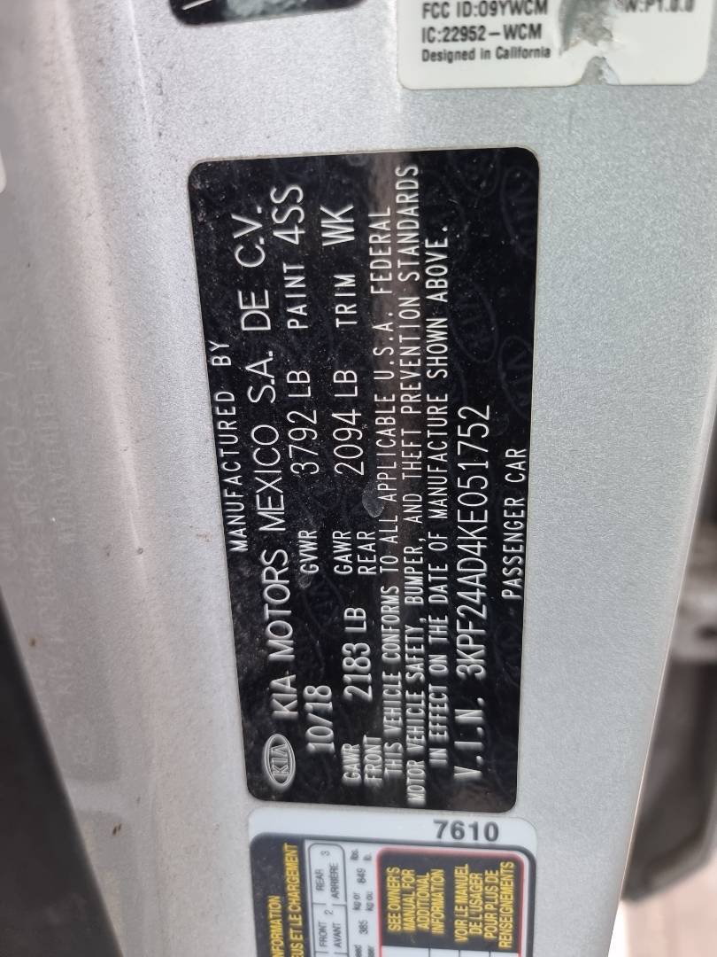 KIA FORTE 2019 - Marhaba Auction Used Cars - Image 8