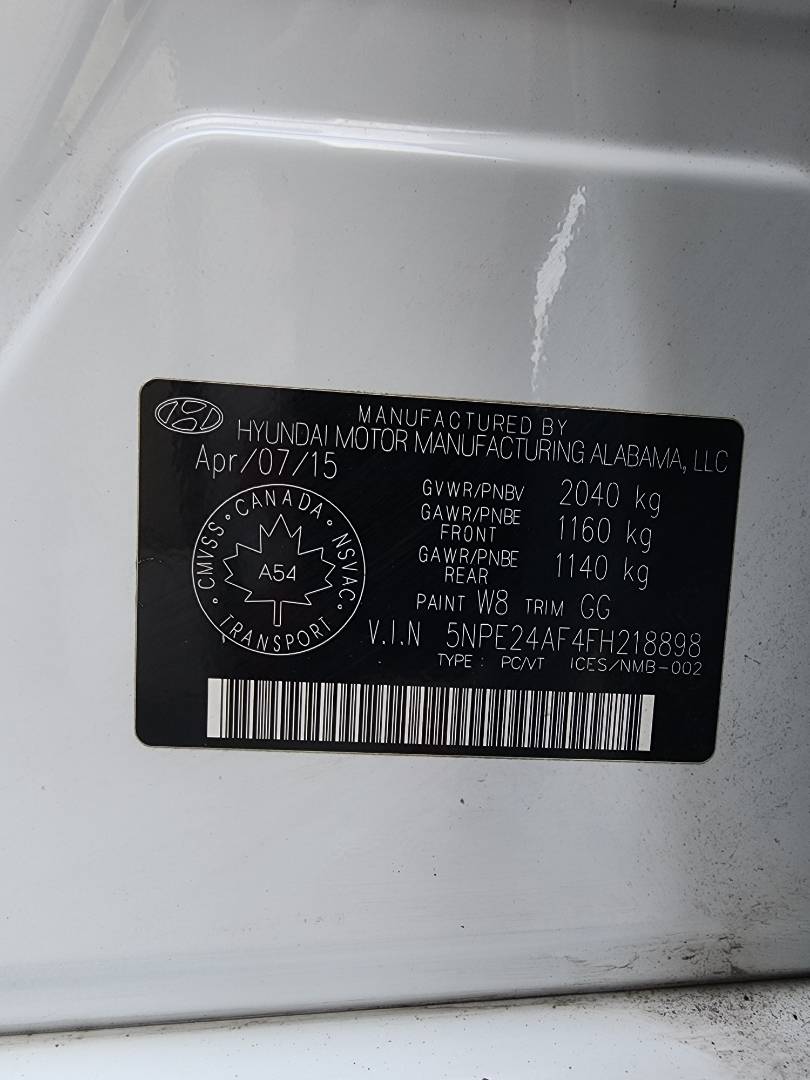 2015 HYUNDAI SONATA — 121212 KM — Lot 69767343 - Marhaba Auctions Used Cars - Image 7