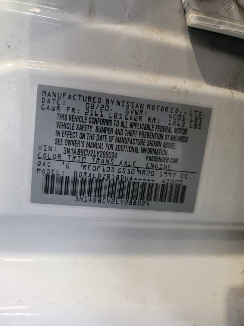 2020 NISSAN SENTRA — 60539 Miles — Lot Y288024 — Main - Marhaba Auctions Used Cars - Image 9