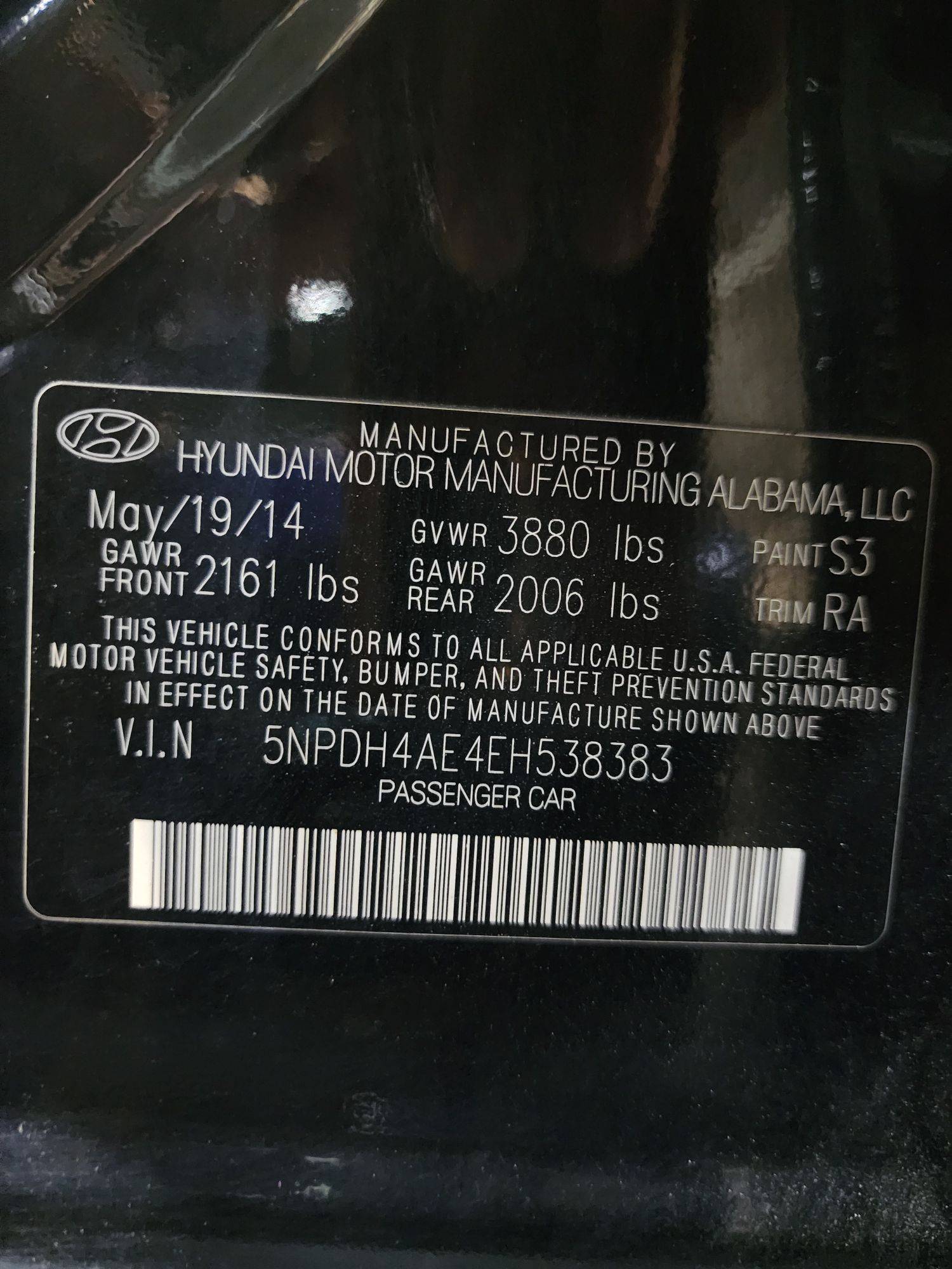 2014 HYUNDAI ELANTRA — 121271 Miles — Lot 414926 — Al Quoz - Marhaba Auctions Used Cars - Image 10