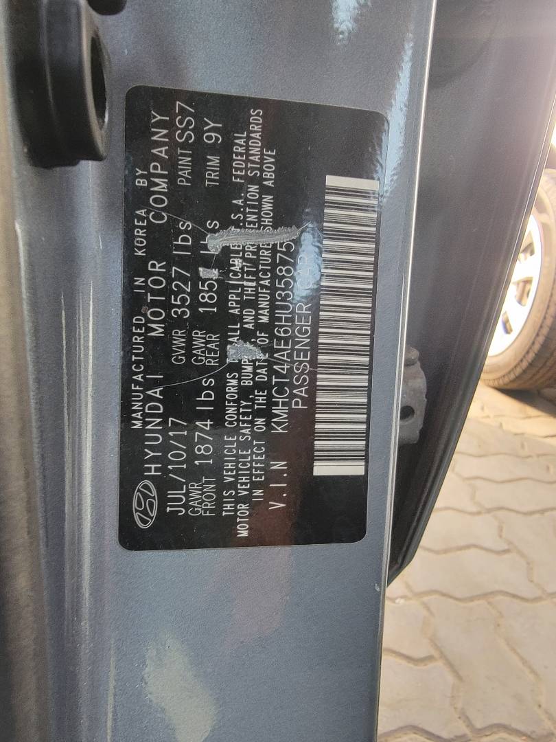 2017 HYUNDAI ACCENT — 63470 Miles — Lot E6HU358757 — Main - Marhaba Auctions Used Cars - Image 10