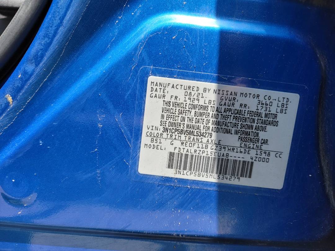 2021 NISSAN KICKS — 60394 Miles — Lot L534279 — Main - Marhaba Auctions Used Cars - Image 9