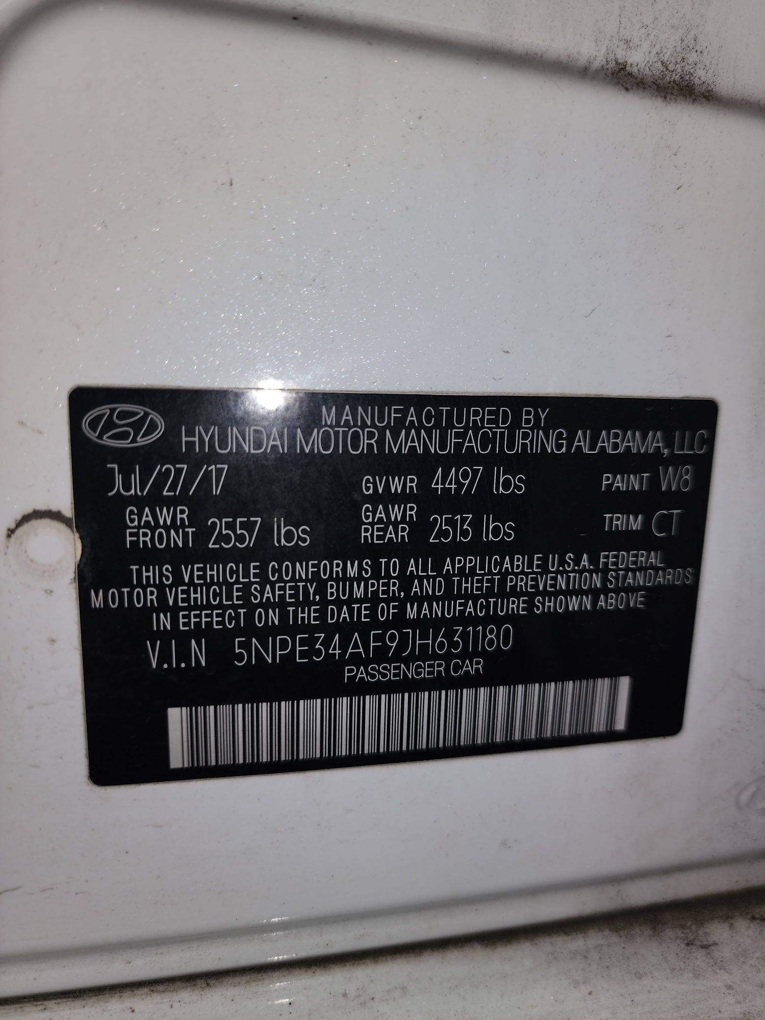 HYUNDAI SONATA SPORT 2018 - Marhaba Auction Used Cars - Image 10