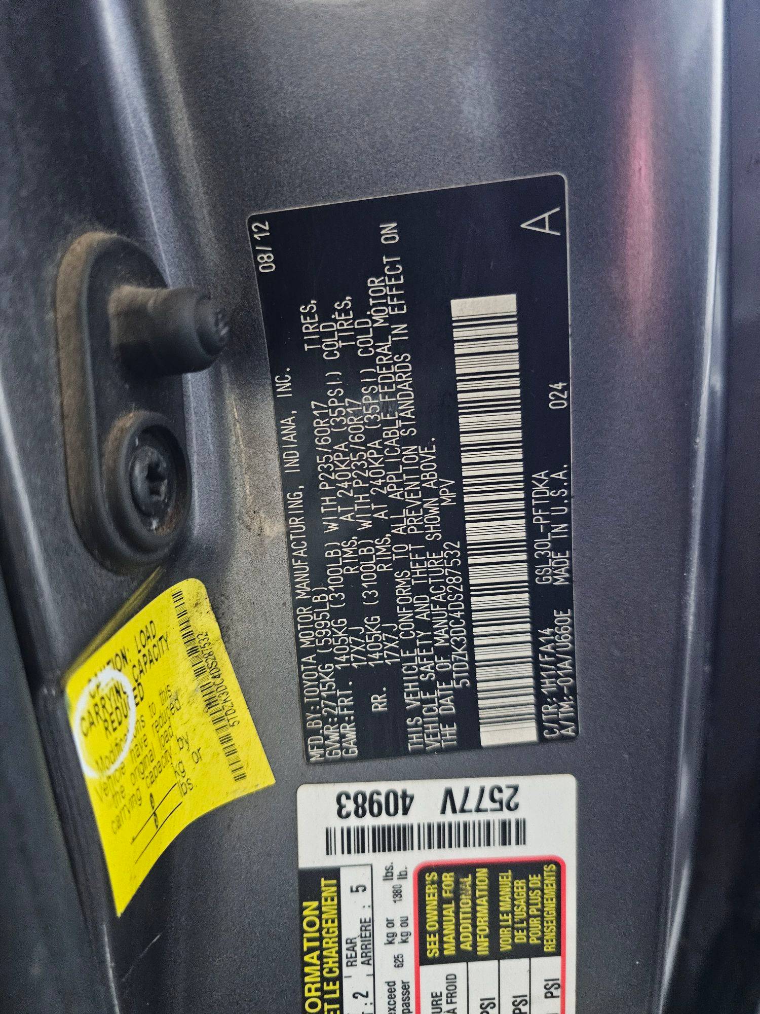 TOYOTA SIENNA 2013 - Marhaba Auction Used Cars - Image 7