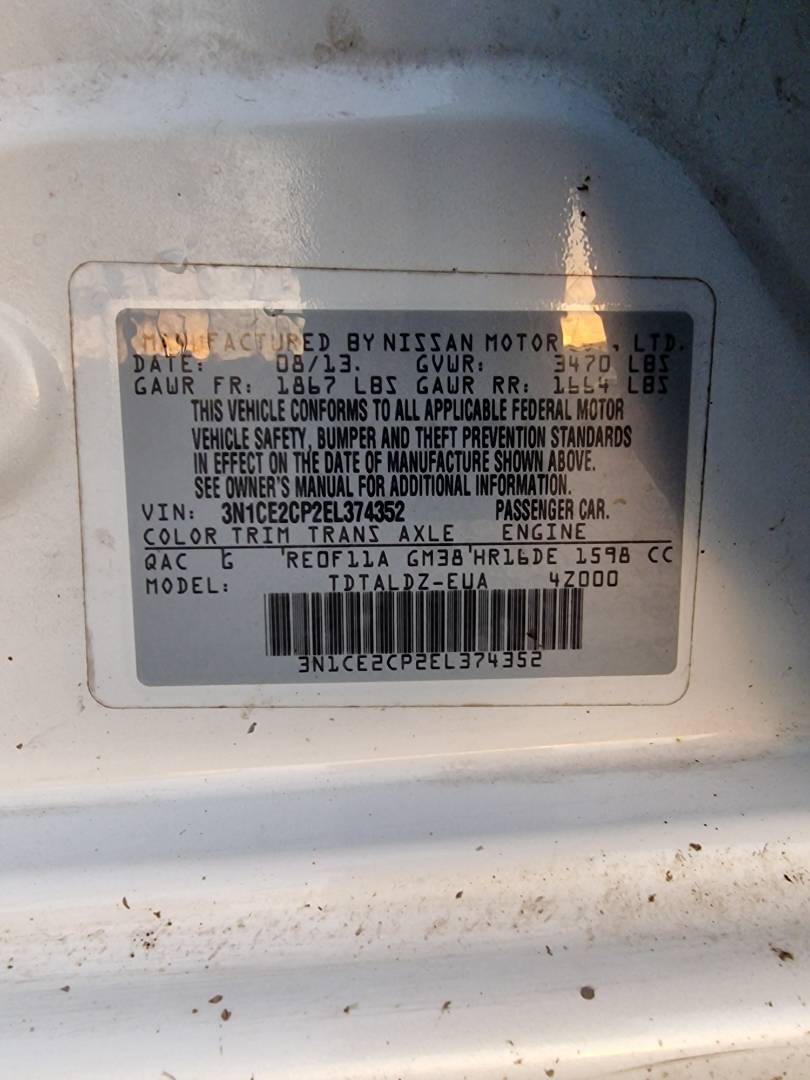 2014 NISSAN VERSA NOTE — 152844 Miles — Lot 40377563 — Souq - Marhaba Auctions Used Cars - Image 9