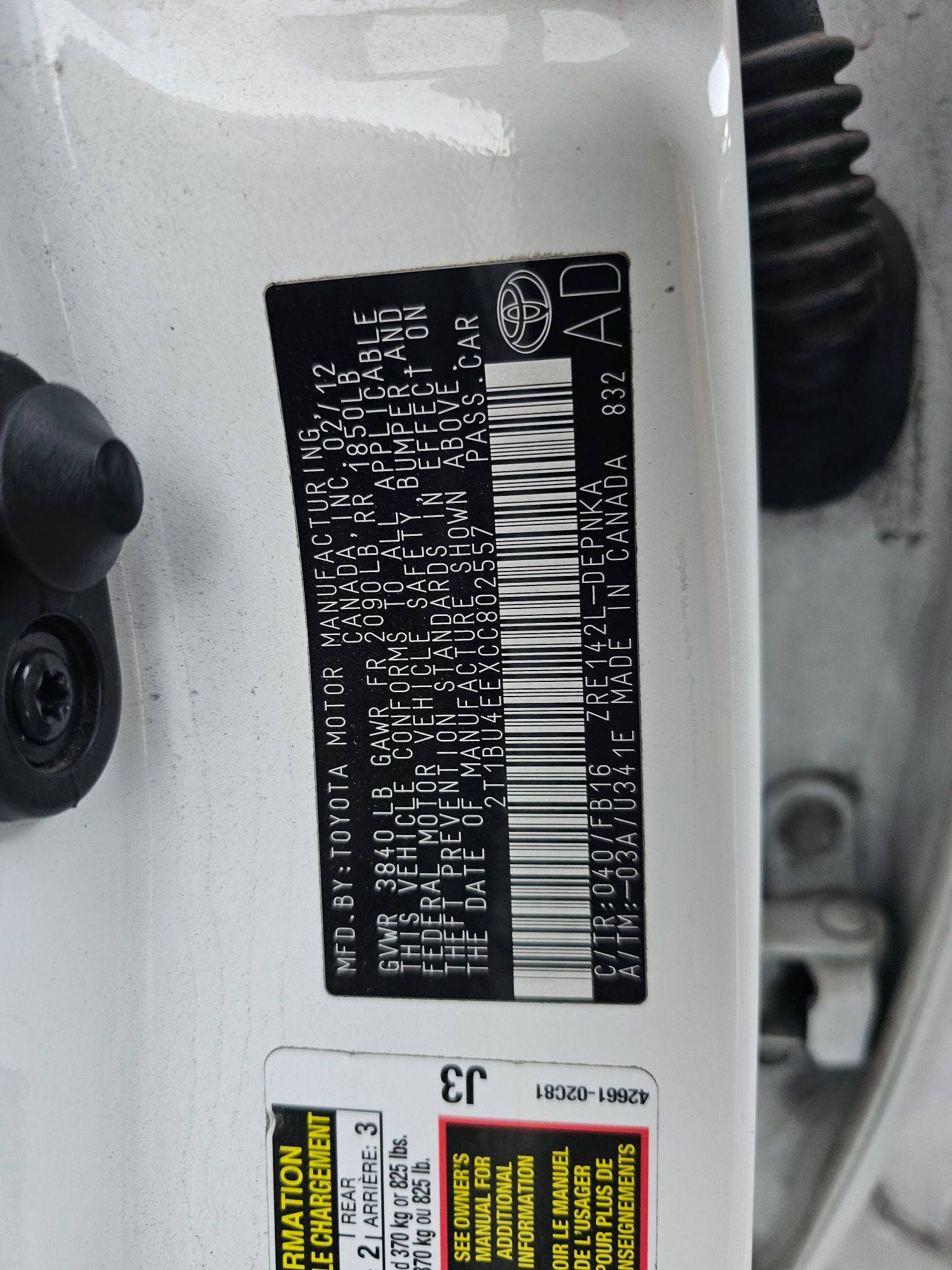 TOYOTA COROLLA 2012 - Marhaba Auction Used Cars - Image 9