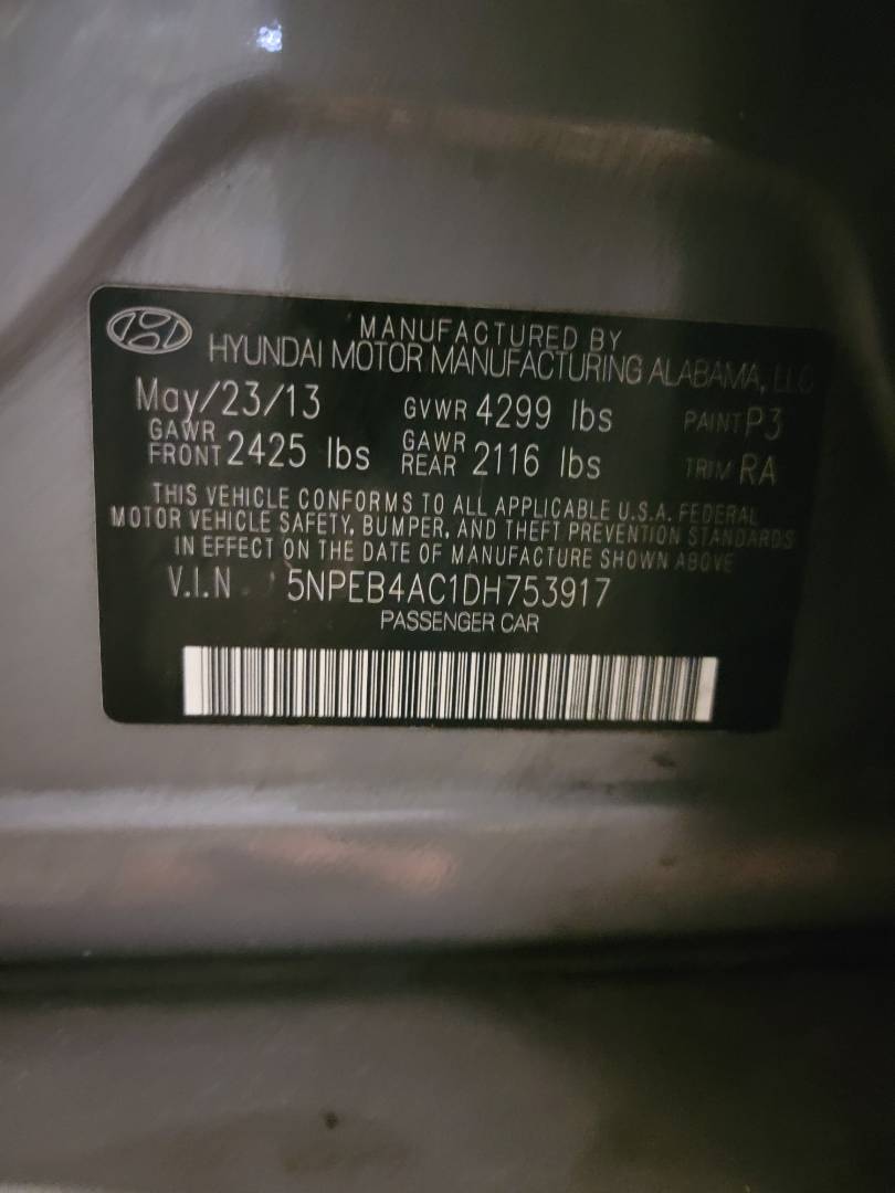 2013 HYUNDAI SONATA — 181257 Miles — Lot DH753917 — Main - Marhaba Auctions Used Cars - Image 10