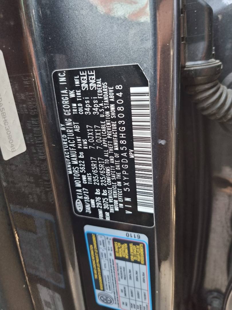 KIA SORENTO 2017 - Marhaba Auction Used Cars - Image 10