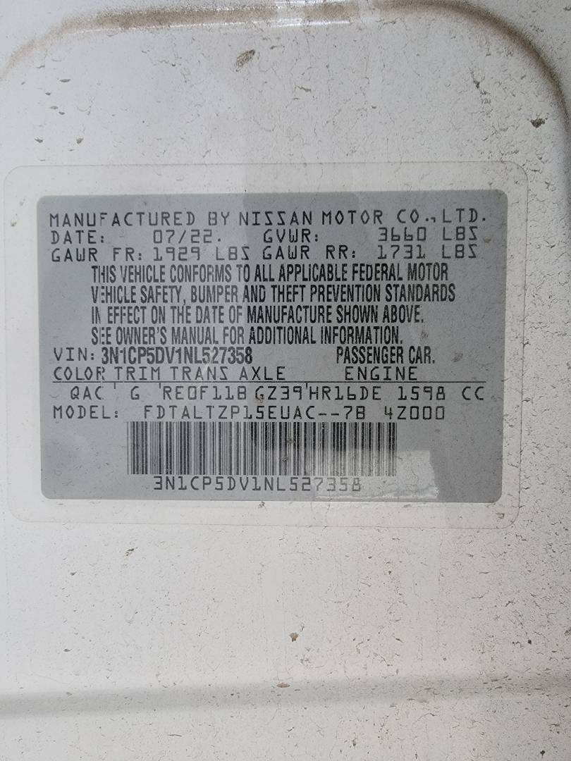 2022 NISSAN KICKS — 32695 Miles — Lot NL527358 — Main - Marhaba Auctions Used Cars - Image 10