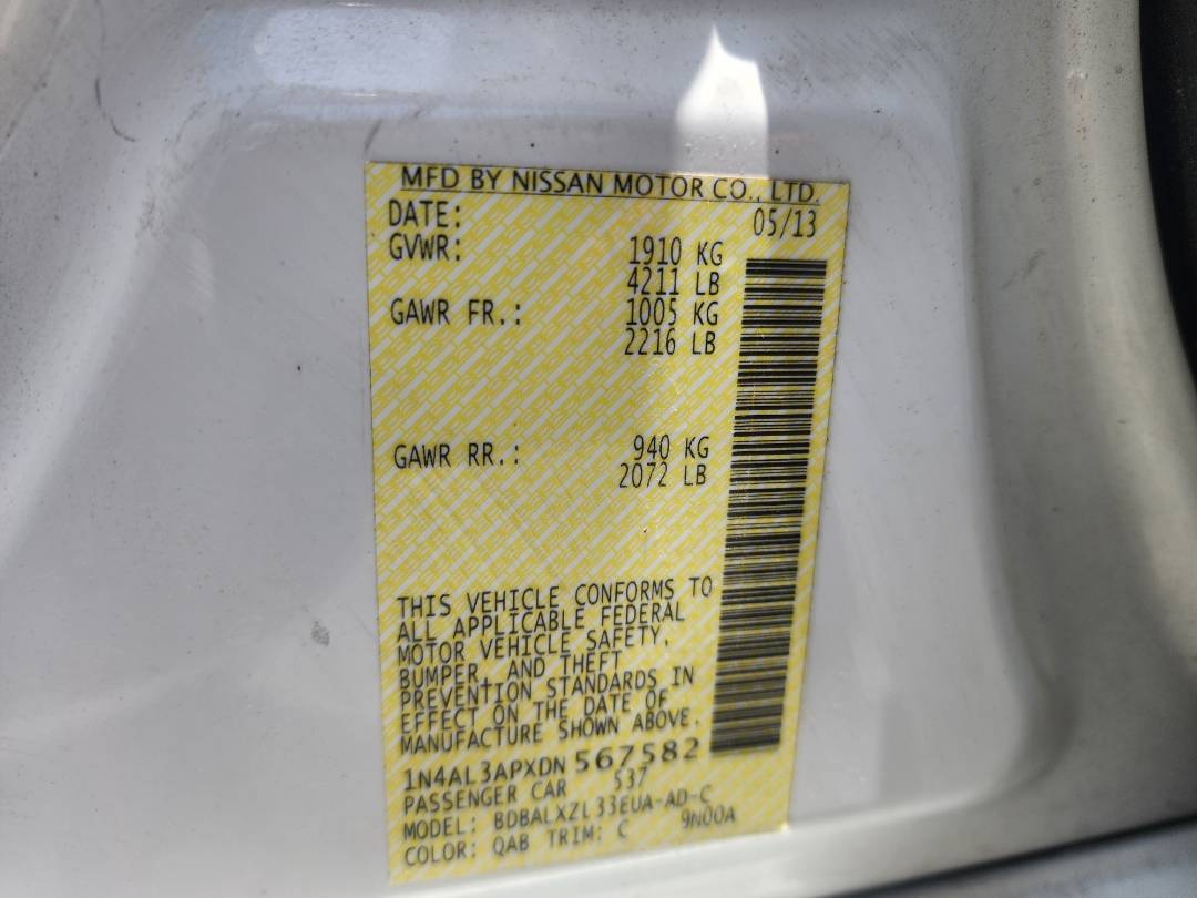 2013 NISSAN ALTIMA — 223840 Miles — Lot 44235424 - Marhaba Auctions Used Cars - Image 3