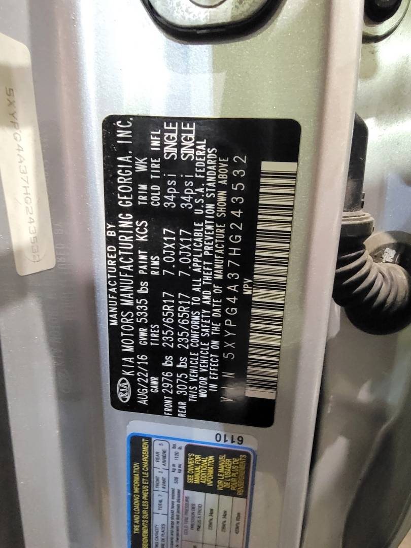 KIA SORENTO 2017 - Marhaba Auction Used Cars - Image 8