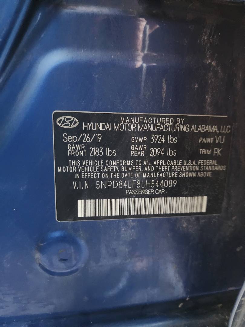 2020 HYUNDAI ELANTRA — 104088 Miles — Lot 49335164 — Souq - Marhaba Auctions Used Cars - Image 12