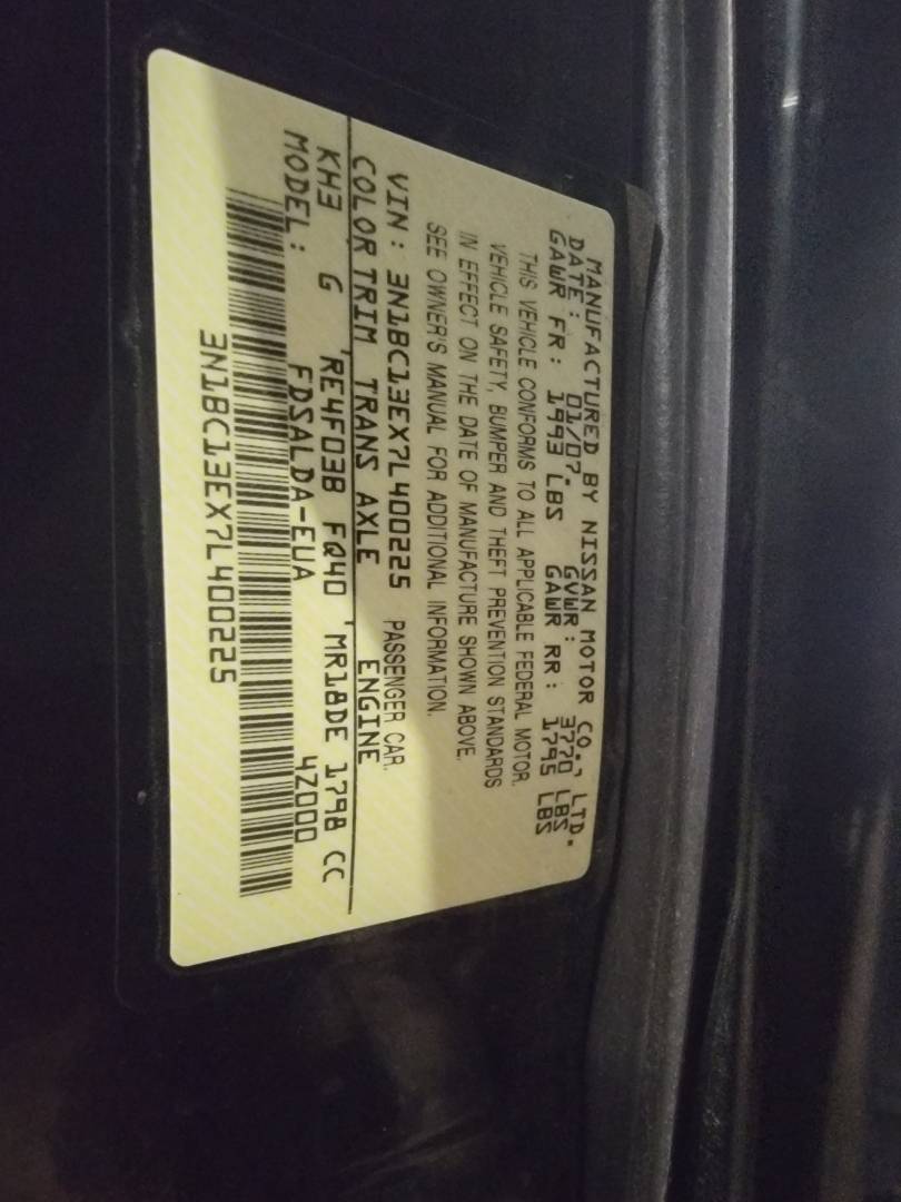 2007 NISSAN VERSA — 147548 Miles — Lot 38933946 — Main - Marhaba Auctions Used Cars - Image 9