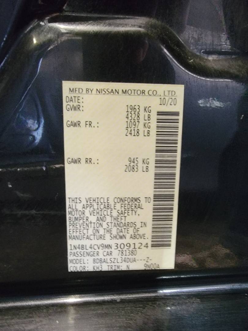 2021 NISSAN ALTIMA — 85699 Miles — Lot V9MN309124 — Main - Marhaba Auctions Used Cars - Image 10