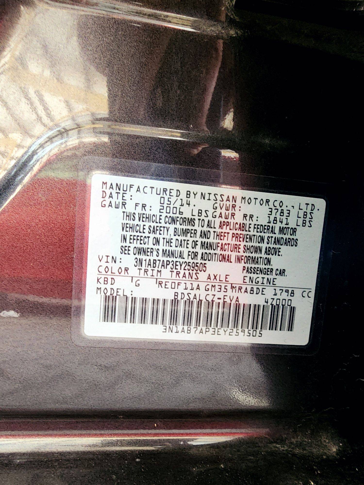 2014 NISSAN SENTRA — 191156 Miles — Lot AP3EY259505 — Souq - Marhaba Auctions Used Cars - Image 9