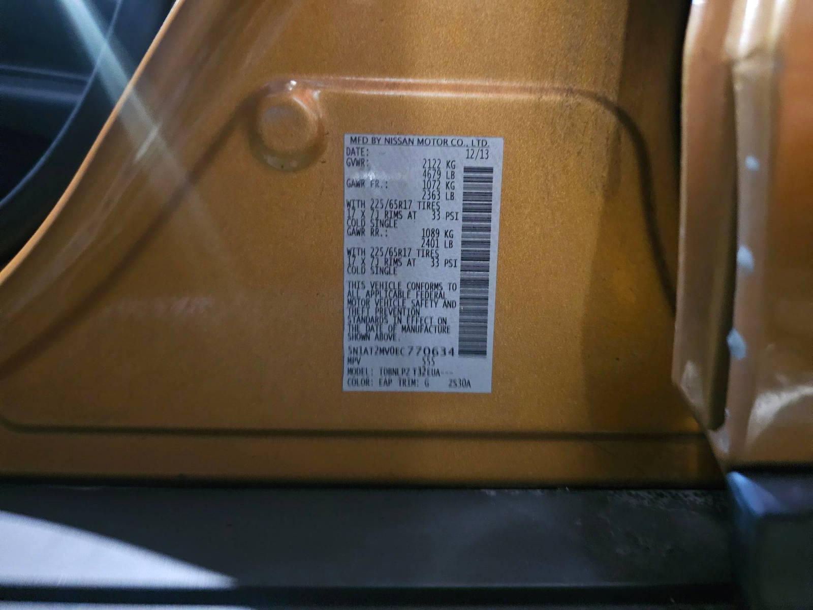 NISSAN ROGUE 2014 - Marhaba Auction Used Cars - Image 10
