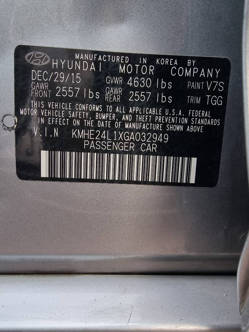 2016 HYUNDAI SONATA — 163693 Miles — Lot 215487 — Souq - Marhaba Auctions Used Cars - Image 9