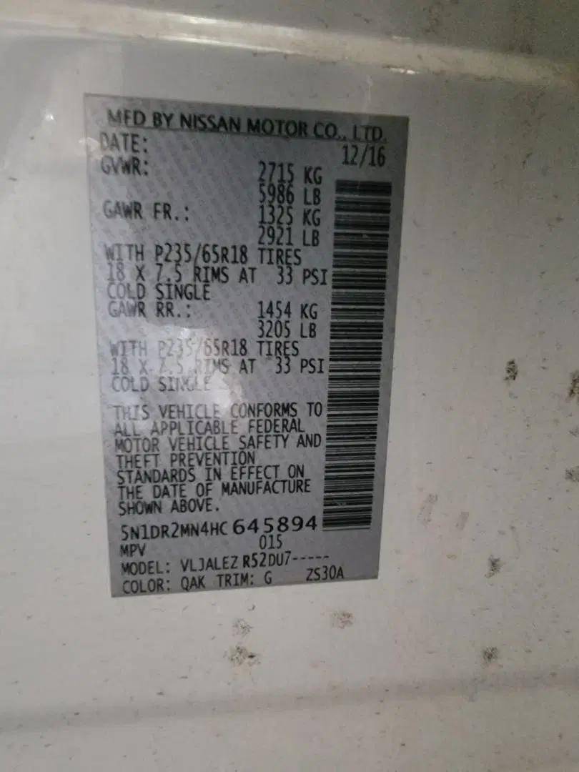 2017 NISSAN PATHFINDER — 179997 Miles — Lot HC645894 — Main - Marhaba Auctions Used Cars - Image 11