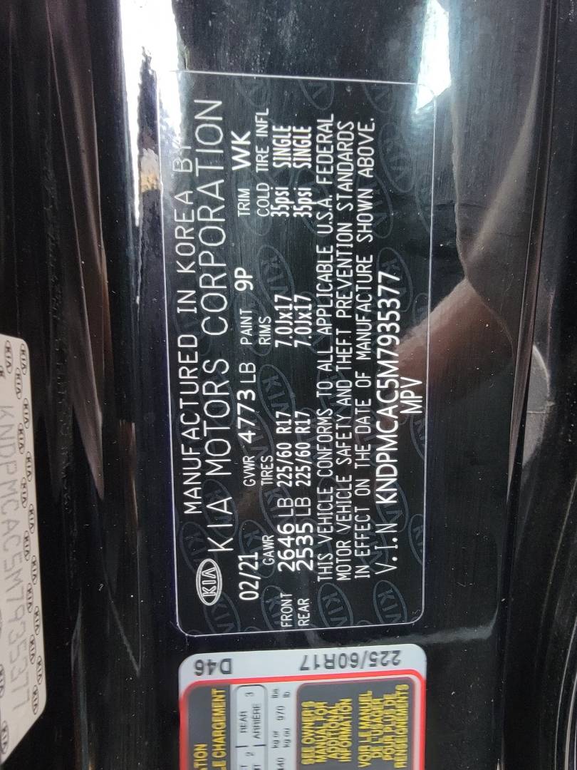 2021 KIA SPORTAGE — 46017 Miles — Lot M7935377 — Main - Marhaba Auctions Used Cars - Image 10
