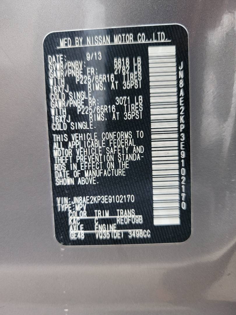 2014 NISSAN QUEST — 190309 Miles — Lot E9102170 — Main - Marhaba Auctions Used Cars - Image 9