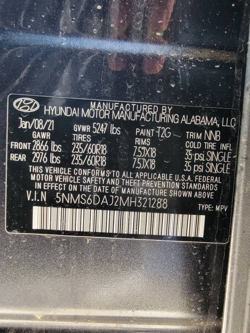 2021 HYUNDAI SANTA FE — 30295 Miles — Lot MH321288 — Main - Marhaba Auctions Used Cars - Image 10