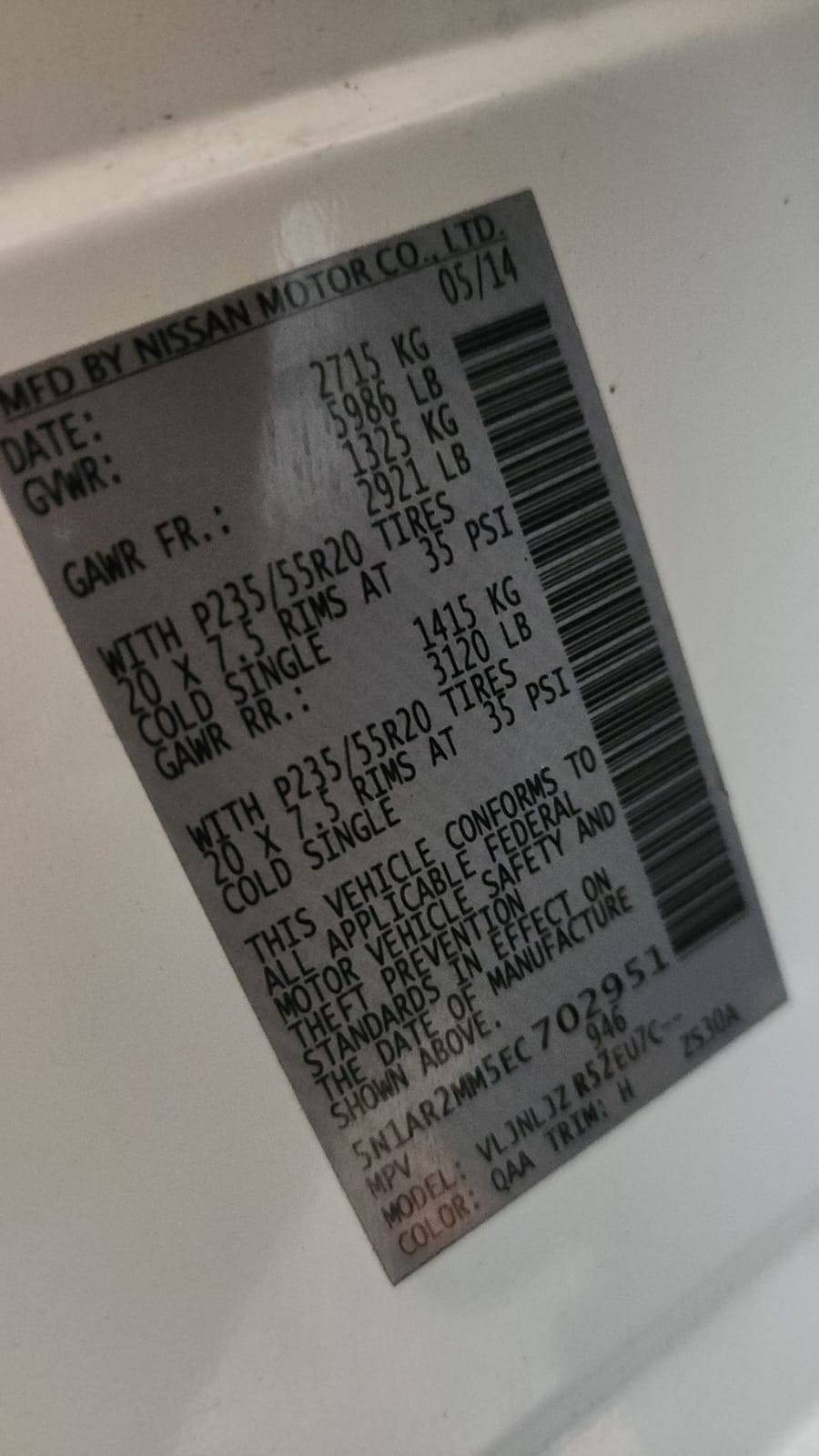 NISSAN PATHFINDER 2014 - Marhaba Auction Used Cars - Image 7