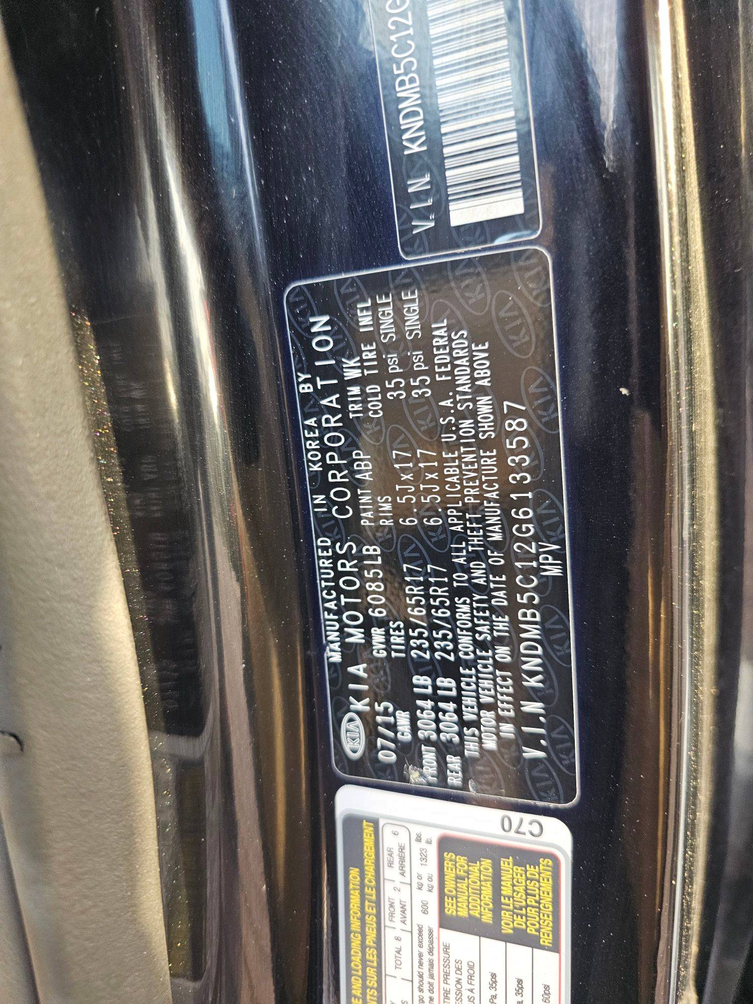 KIA SEDONA 2016 - Marhaba Auction Used Cars - Image 10