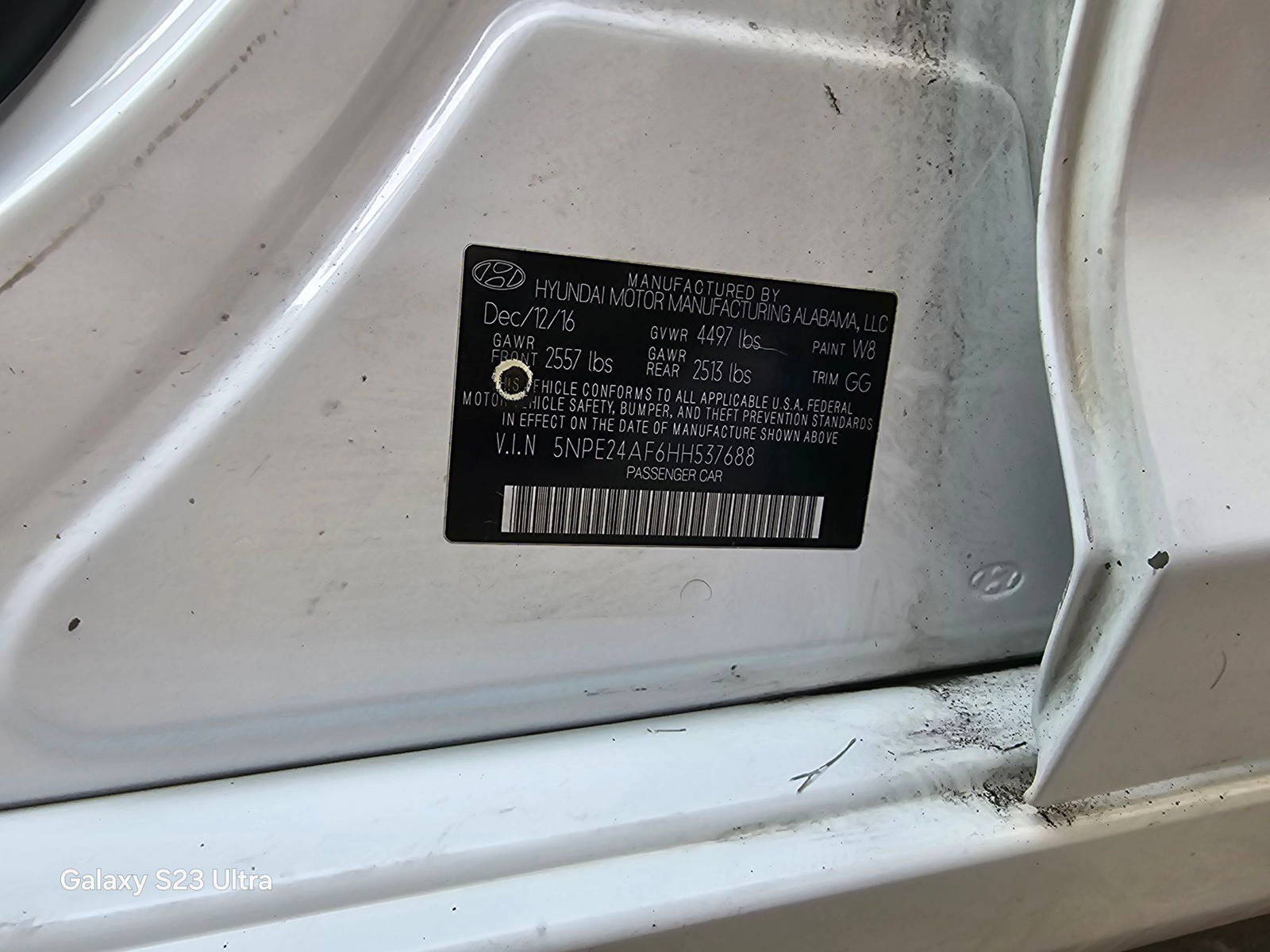 HYUNDAI SONATA 2017 - Marhaba Auction Used Cars - Image 10