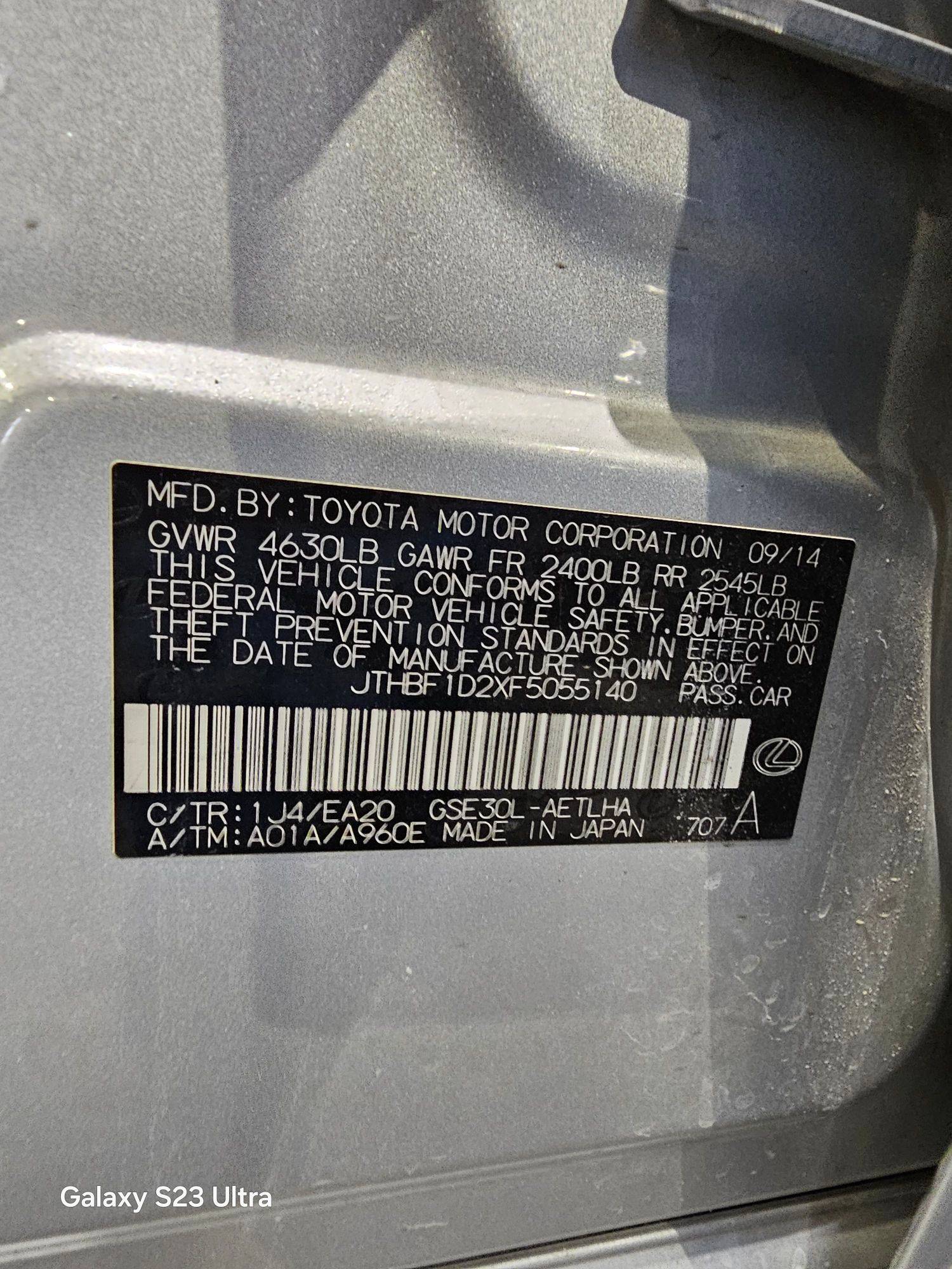 LEXUS IS 250 2015 - Marhaba Auction Used Cars - Image 10