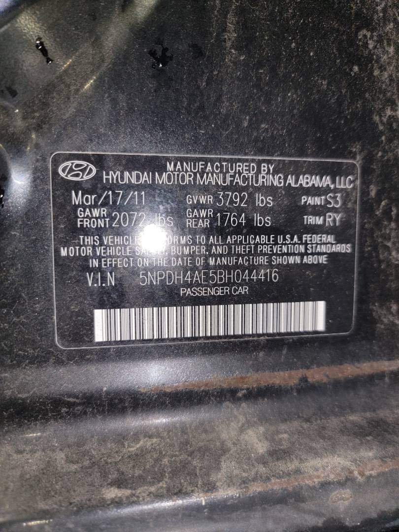 2011 HYUNDAI ELANTRA — 176479 Miles — Lot 44416 - Marhaba Auctions Used Cars - Image 10