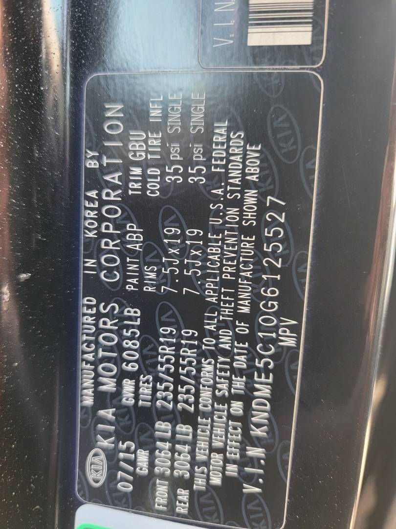 2016 KIA SEDONA — 164667 Miles — Lot 6125527 - Marhaba Auctions Used Cars - Image 12