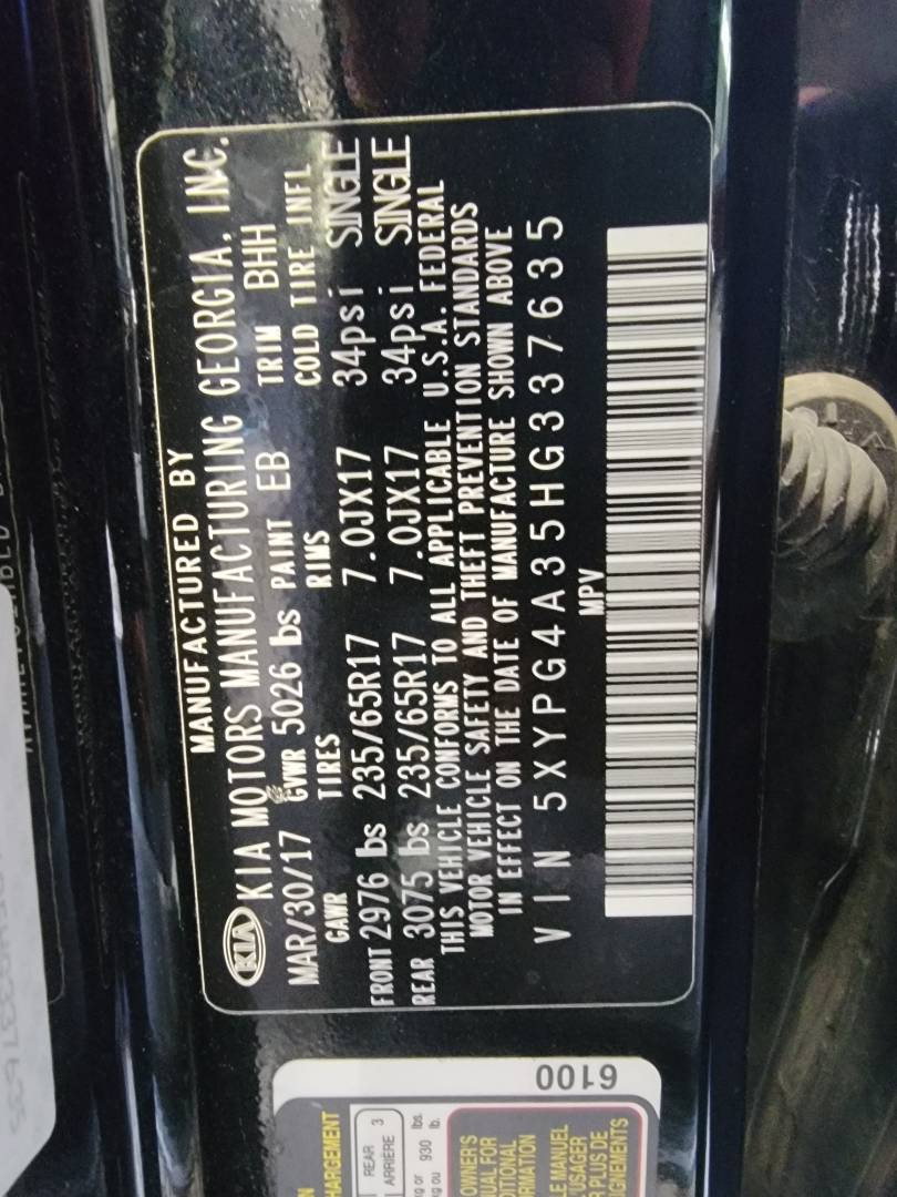 2017 KIA SORENTO — 94859 Miles — Lot G337635 — Main - Marhaba Auctions Used Cars - Image 9