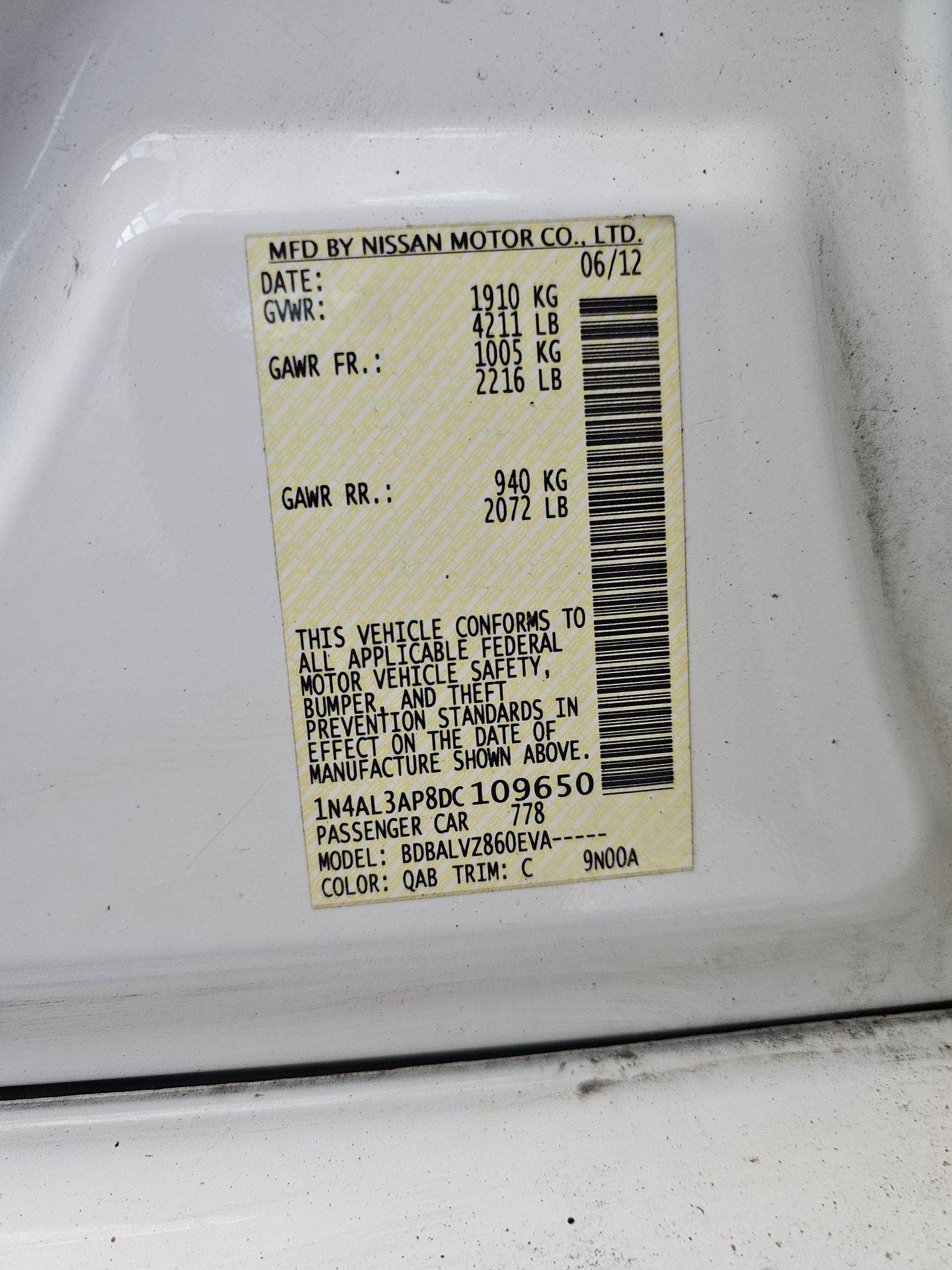NISSAN ALTIMA 2013 - Marhaba Auction Used Cars - Image 9