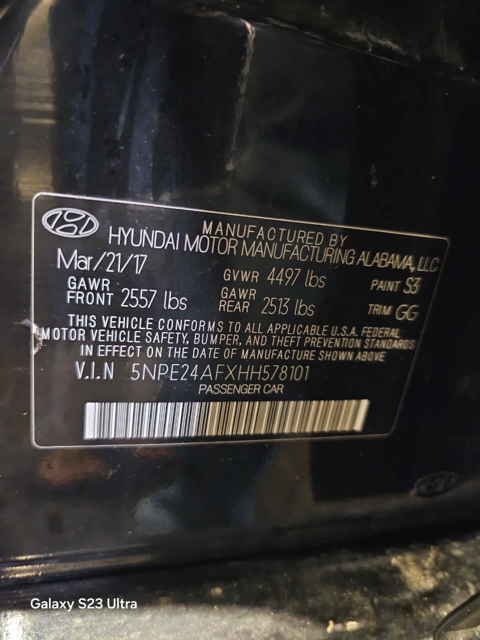 HYUNDAI SONATA 2017 - Marhaba Auction Used Cars - Image 10