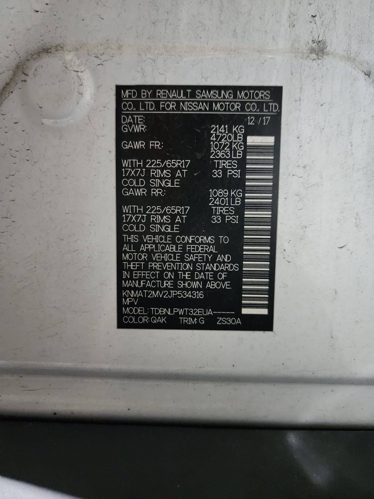 NISSAN ROGUE 2018 - Marhaba Auction Used Cars - Image 10